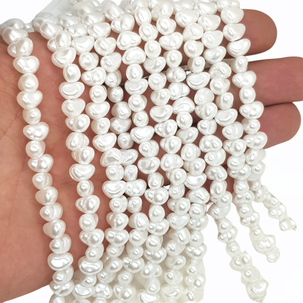 Yamuk İnci Beyaz Dizide 60 Adet