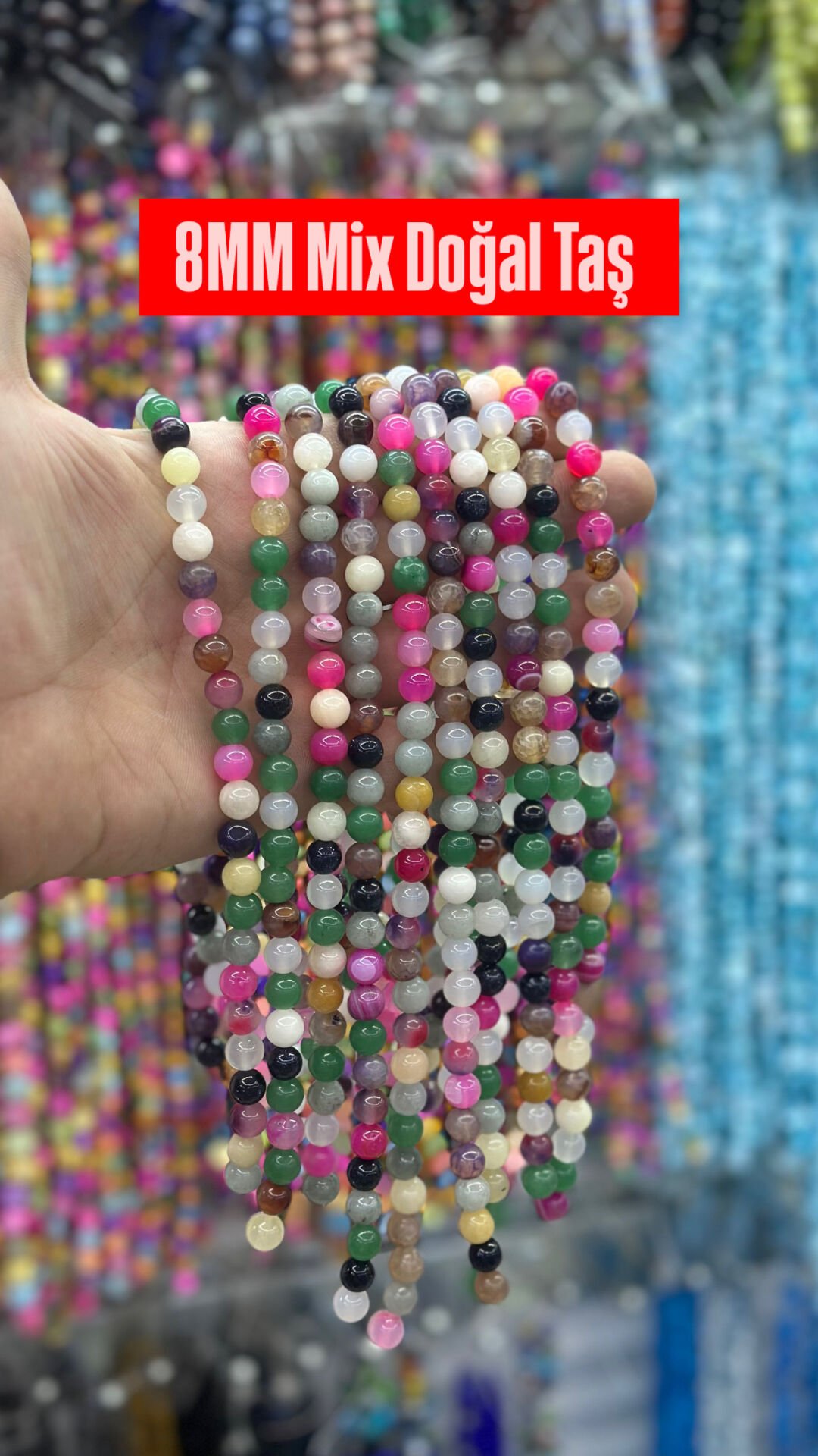 8MM Mix Taş Dizide 48-50 Adet