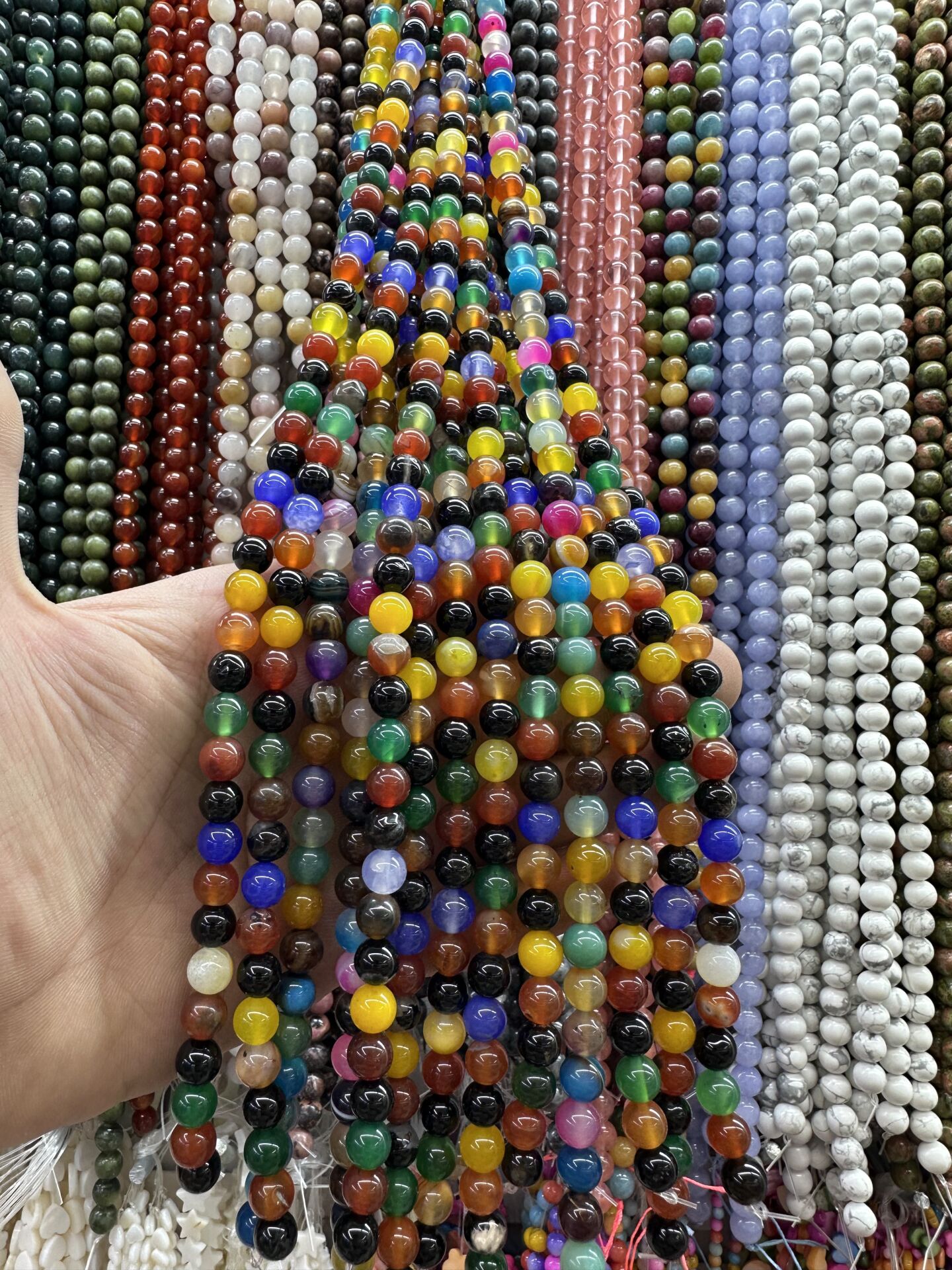 8MM DOĞAL TAŞ DİZİDE 44-50 ADET ORT