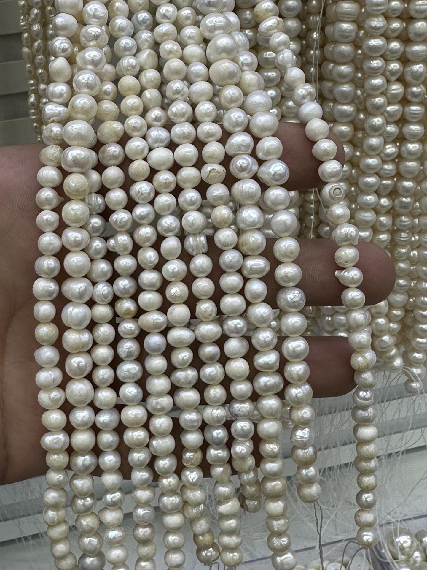 Doğal inci kültür incisi dizi 35cm 8-10mm