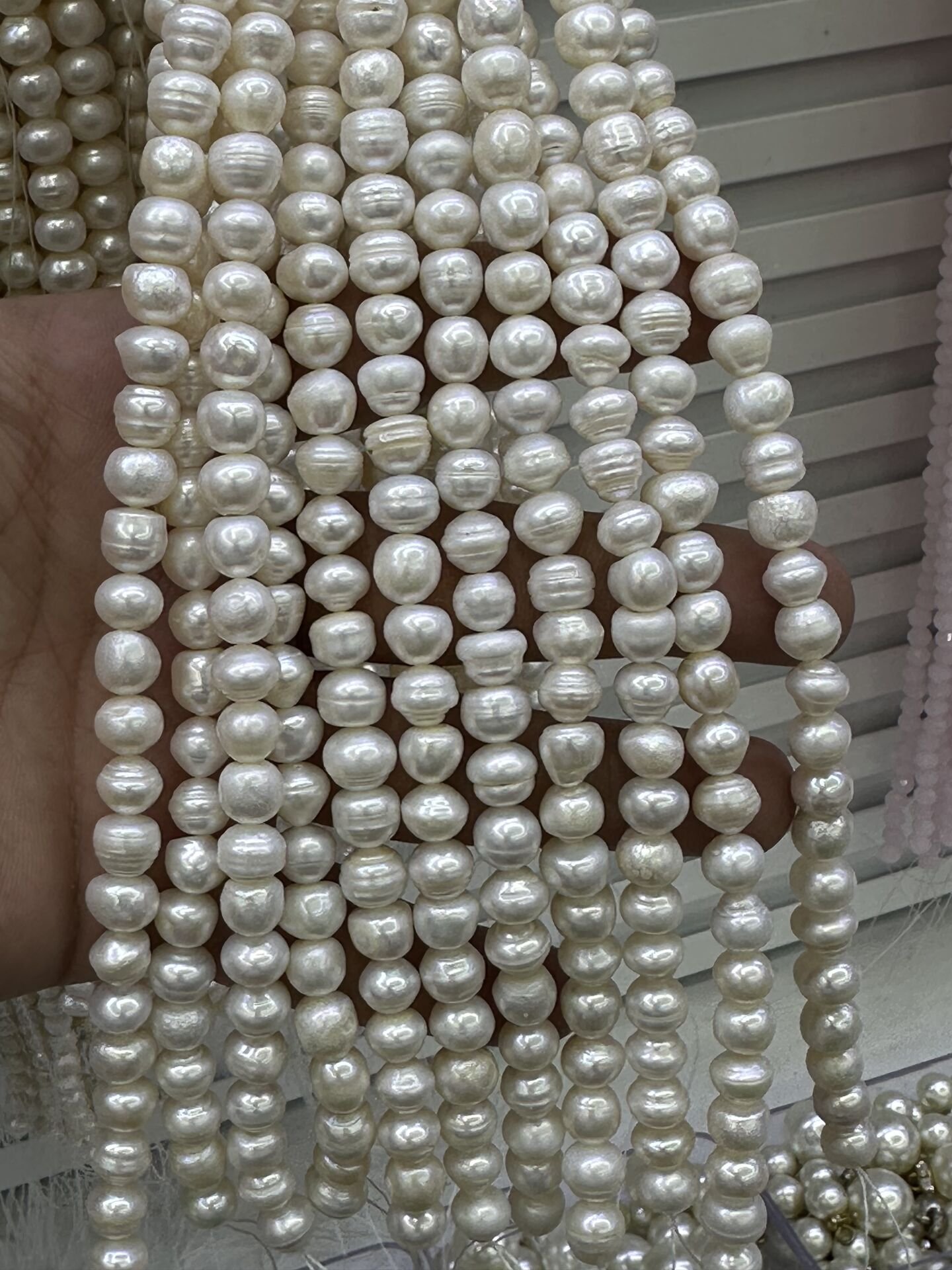 Doğal inci kültür incisi dizi 35cm 10-12mm