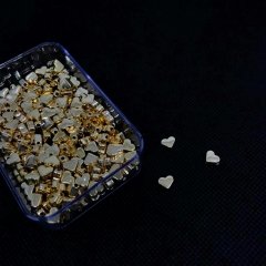 Kalp Metal Gold Kaplama 15 Adet