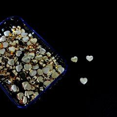 Kalp Metal Gold Kaplama 15 Adet