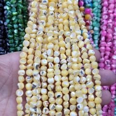 Şekilsiz Renkli Sedef 6-7MM Dizide 59-62 Adet Dizi 38CM