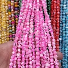 Şekilsiz Renkli Sedef 6-7MM Dizide 59-62 Adet Dizi 38CM