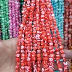 Şekilsiz Renkli Sedef 6-7MM Dizide 59-62 Adet Dizi 38CM
