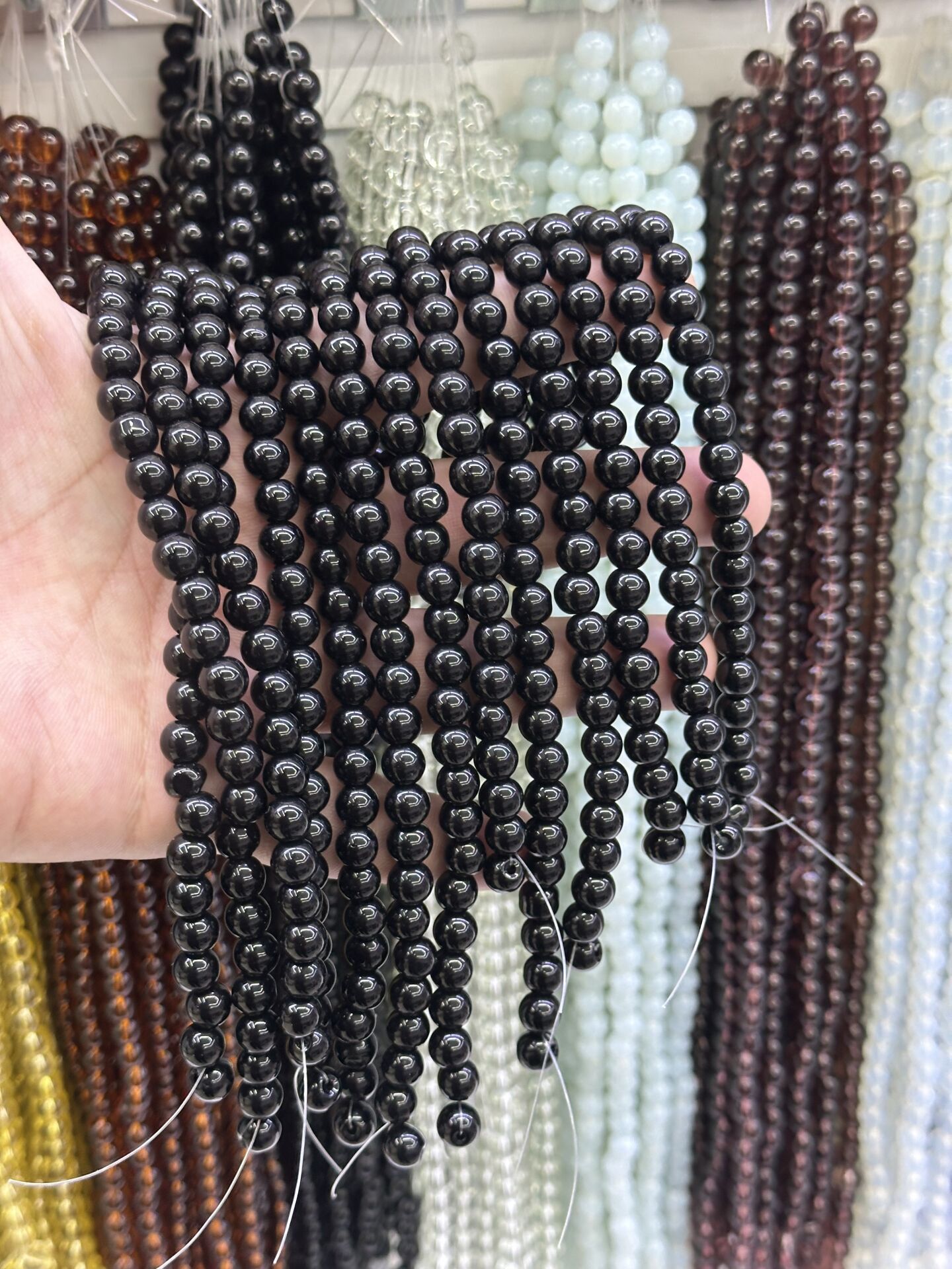 8MM CAM BONCUK ŞEFFAF DİZİDE 45 ADET