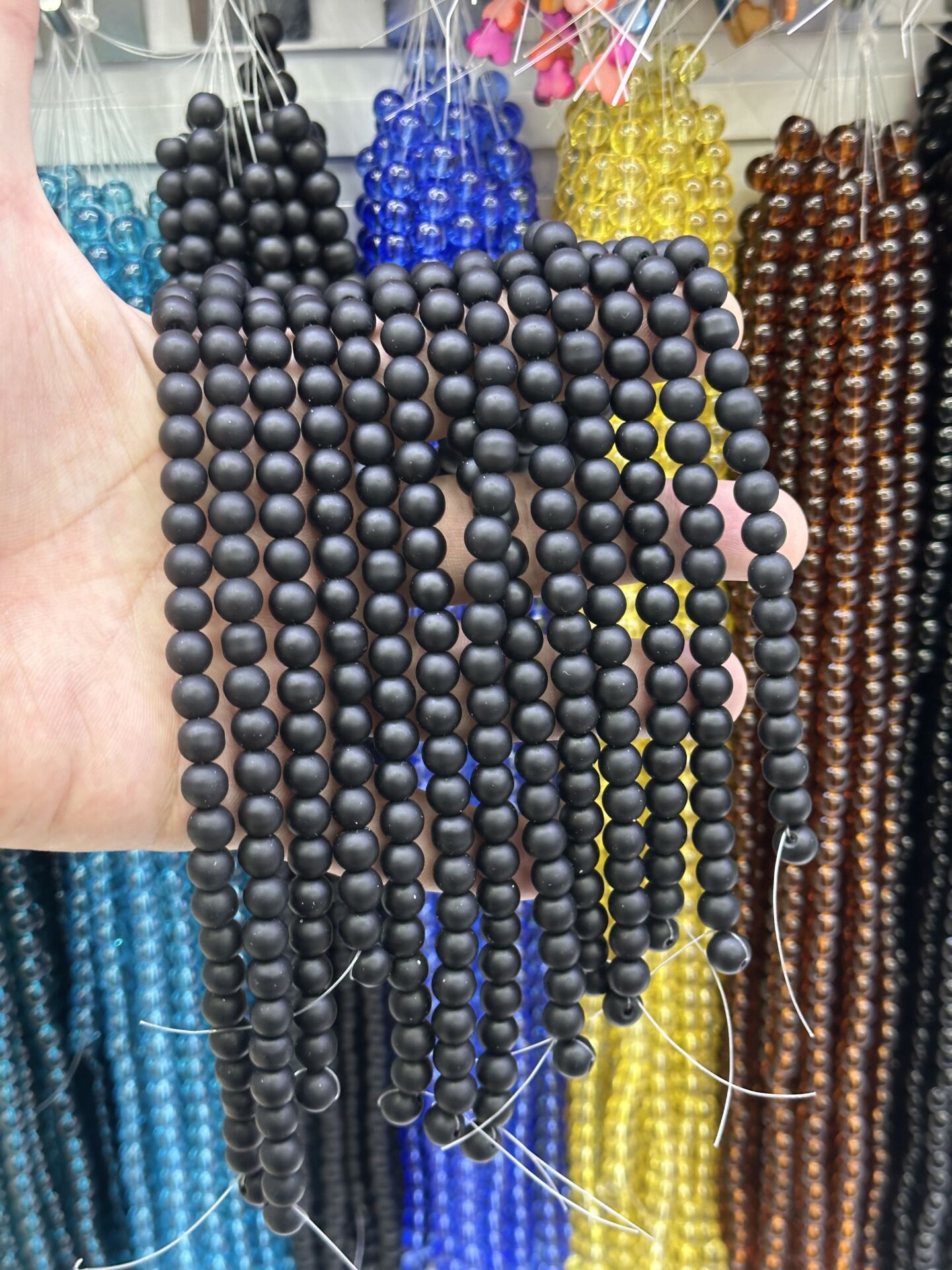 8MM CAM BONCUK ŞEFFAF DİZİDE 45 ADET