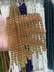 8MM CAM BONCUK ŞEFFAF DİZİDE 45 ADET