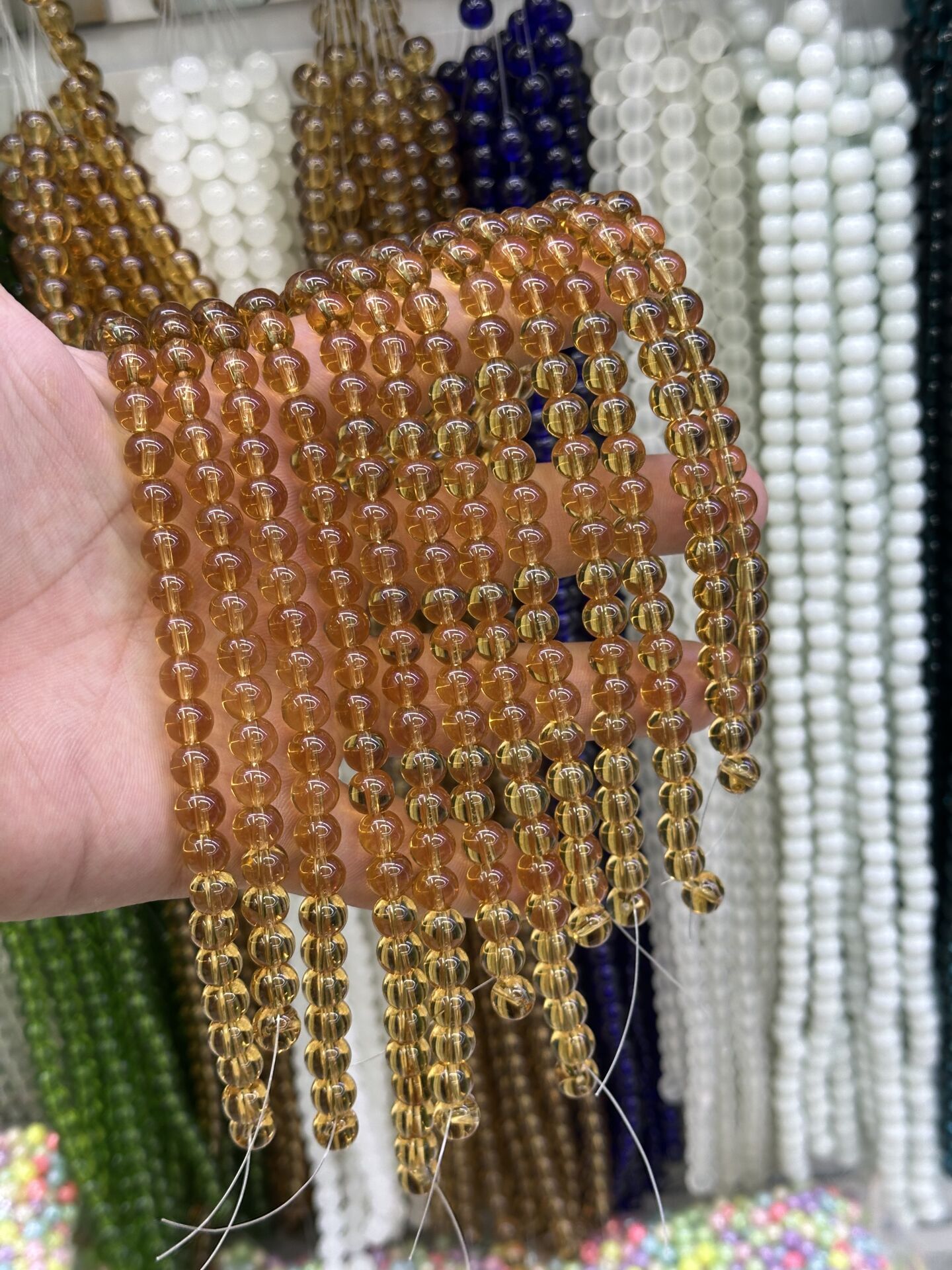 8MM CAM BONCUK ŞEFFAF DİZİDE 45 ADET