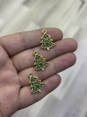 YILBAŞI ÇAM AGACI 1 ADET GOLD KAPLAMA