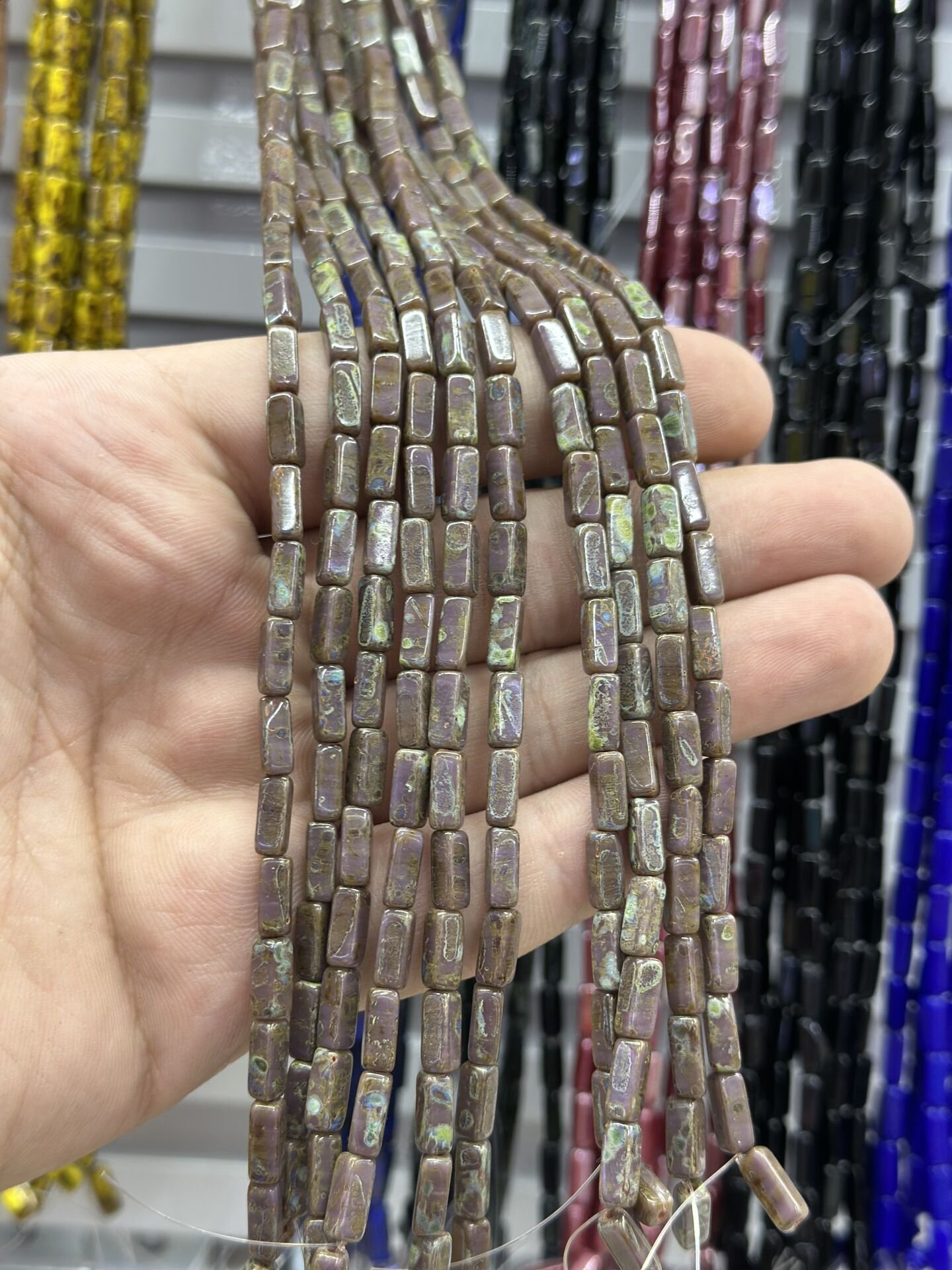 ÇEK BAGET DİZİLİ CAM BONCUK 1 DİZİ 34-37 ADET