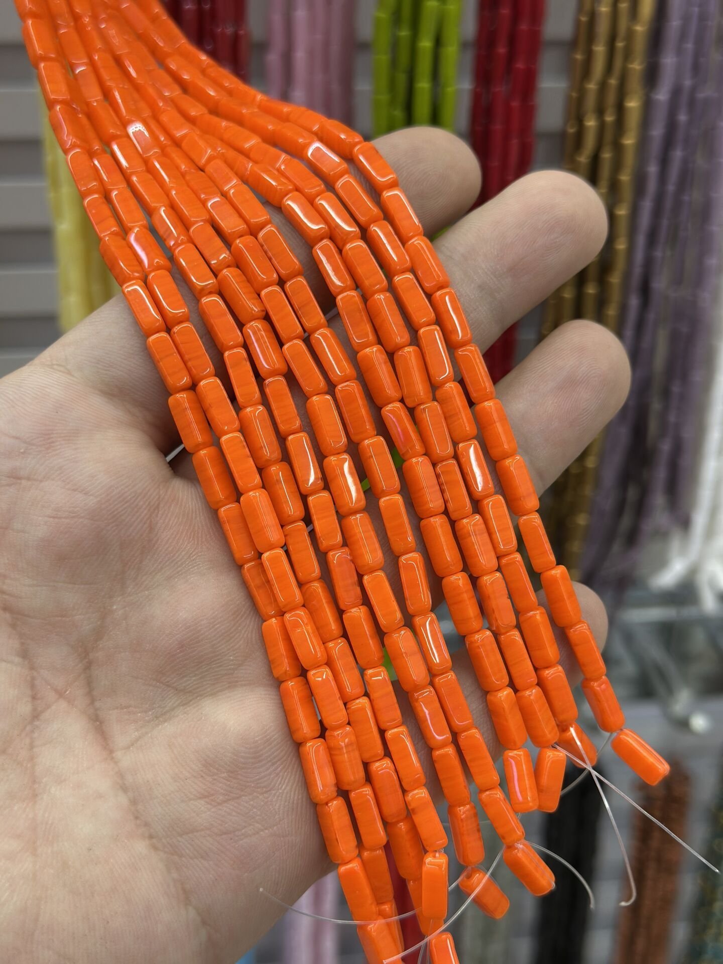 ÇEK BAGET DİZİLİ CAM BONCUK 1 DİZİ 34-37 ADET