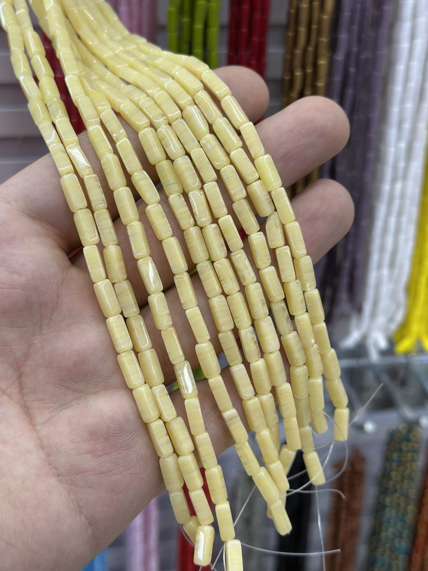 ÇEK BAGET DİZİLİ CAM BONCUK 1 DİZİ 34-37 ADET