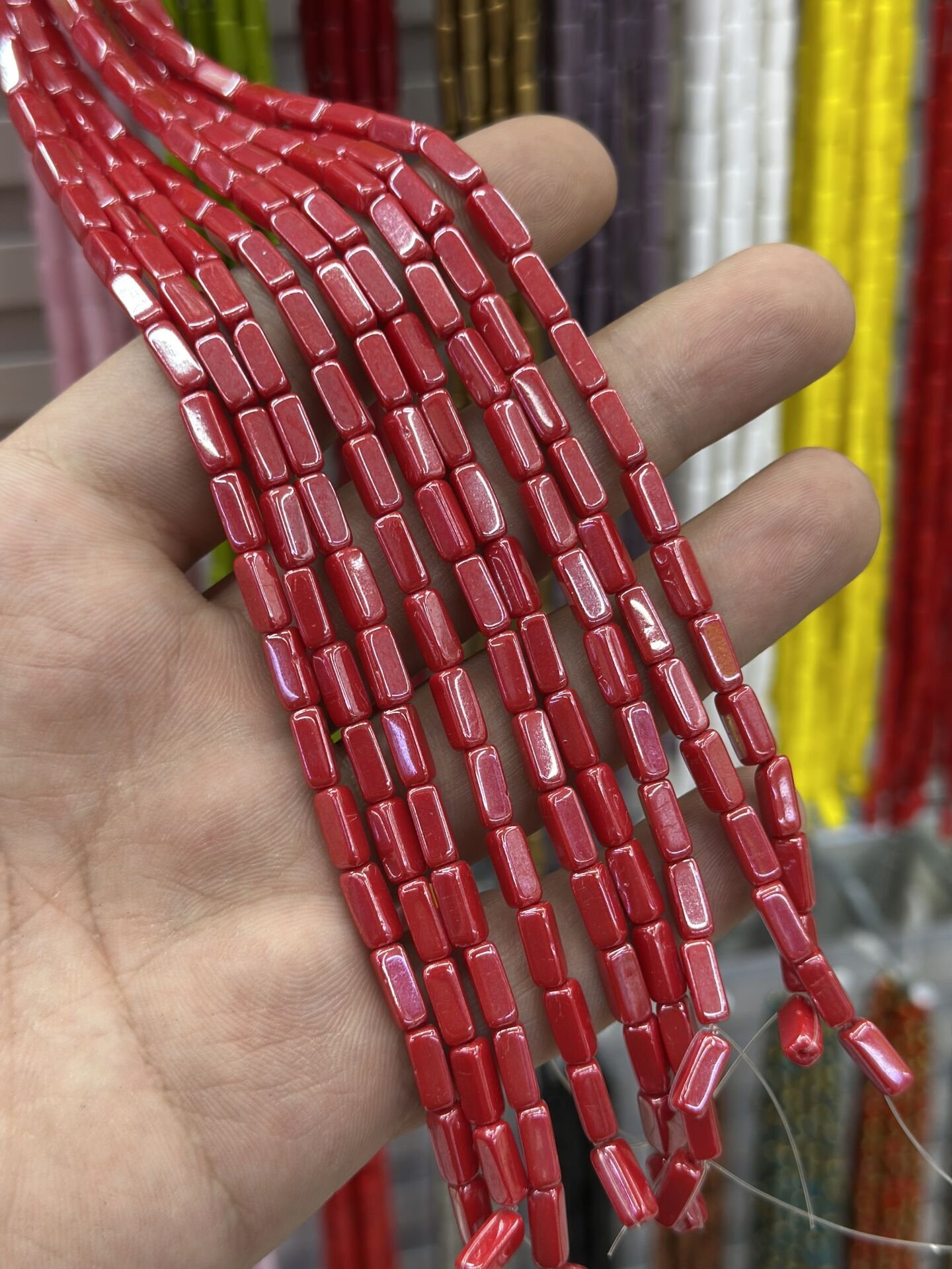 ÇEK BAGET DİZİLİ CAM BONCUK 1 DİZİ 34-37 ADET