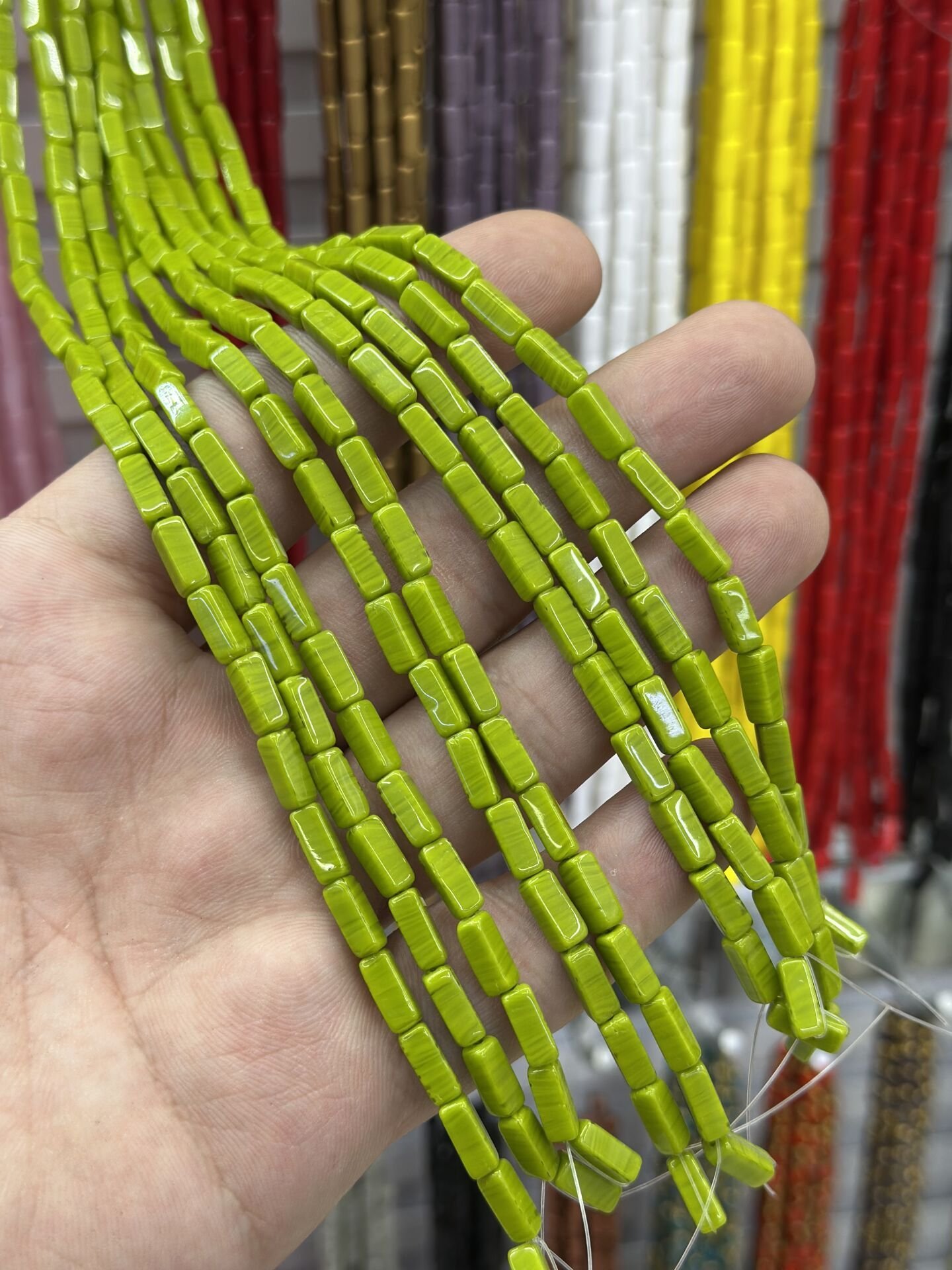 ÇEK BAGET DİZİLİ CAM BONCUK 1 DİZİ 34-37 ADET