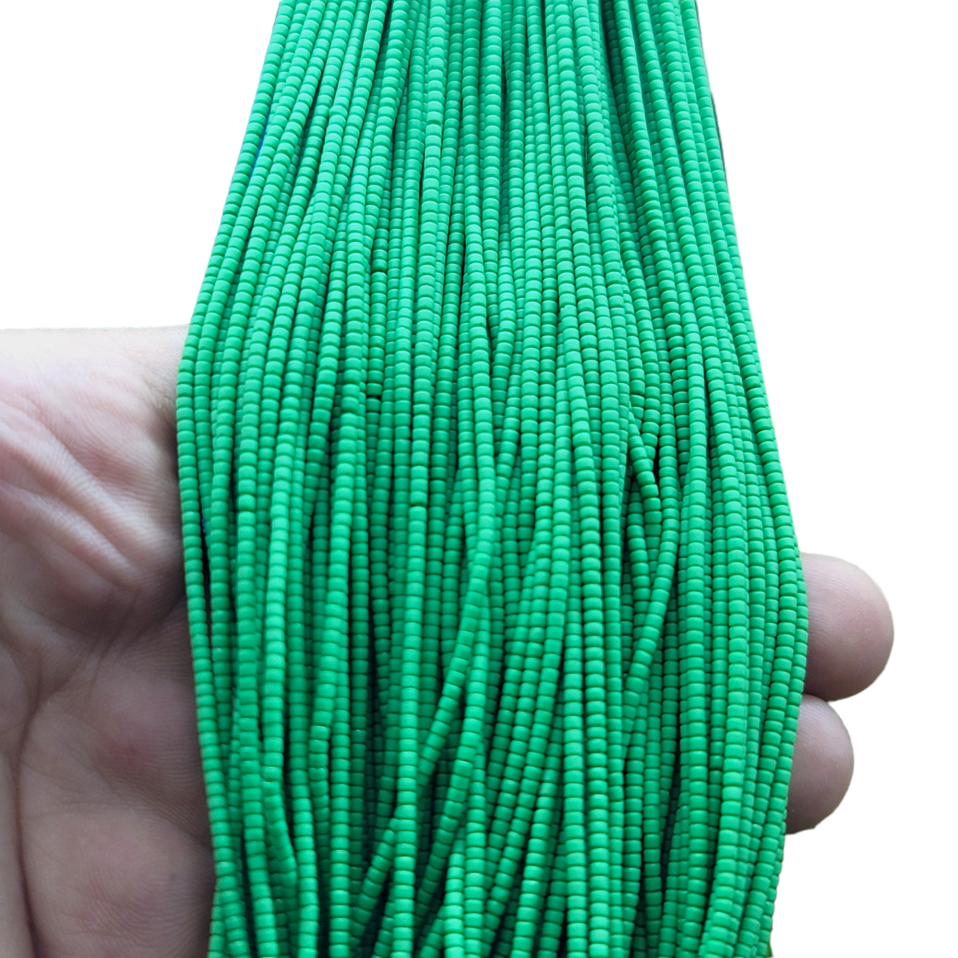 Afgan Boncuk Cam Yeşil Dizi 33cm