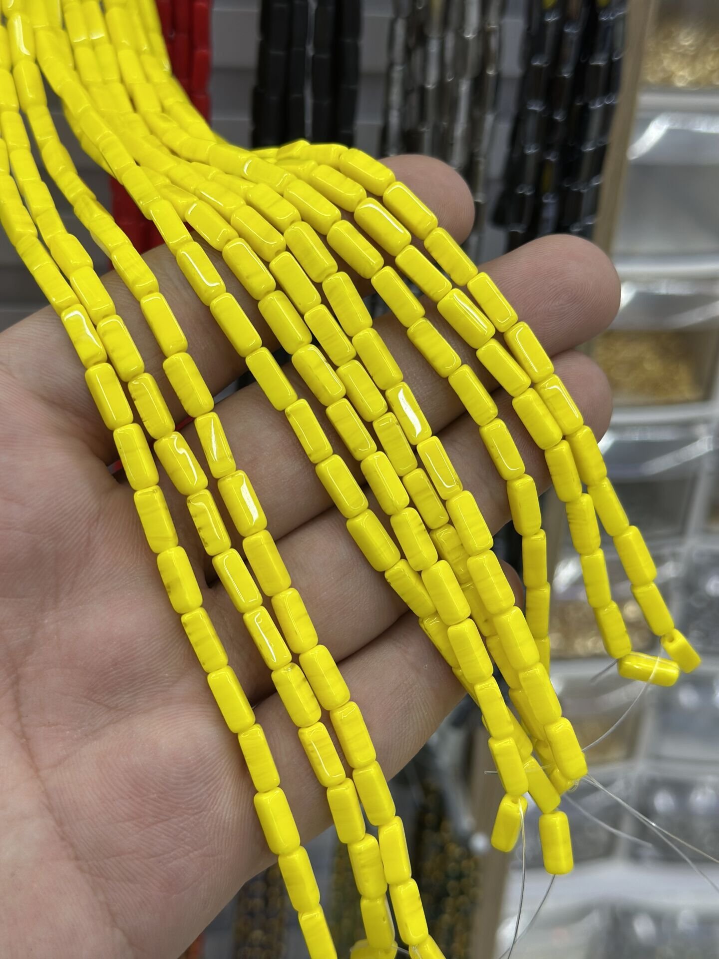 ÇEK BAGET DİZİLİ CAM BONCUK 1 DİZİ 34-37 ADET