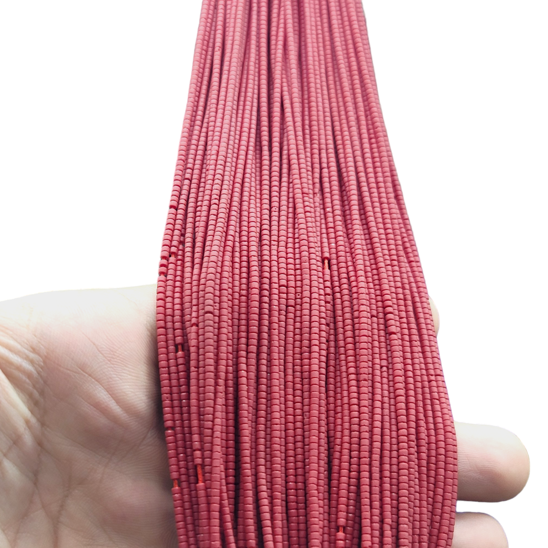 Afgan Boncuk Cam Kırmızı Dizi 33cm