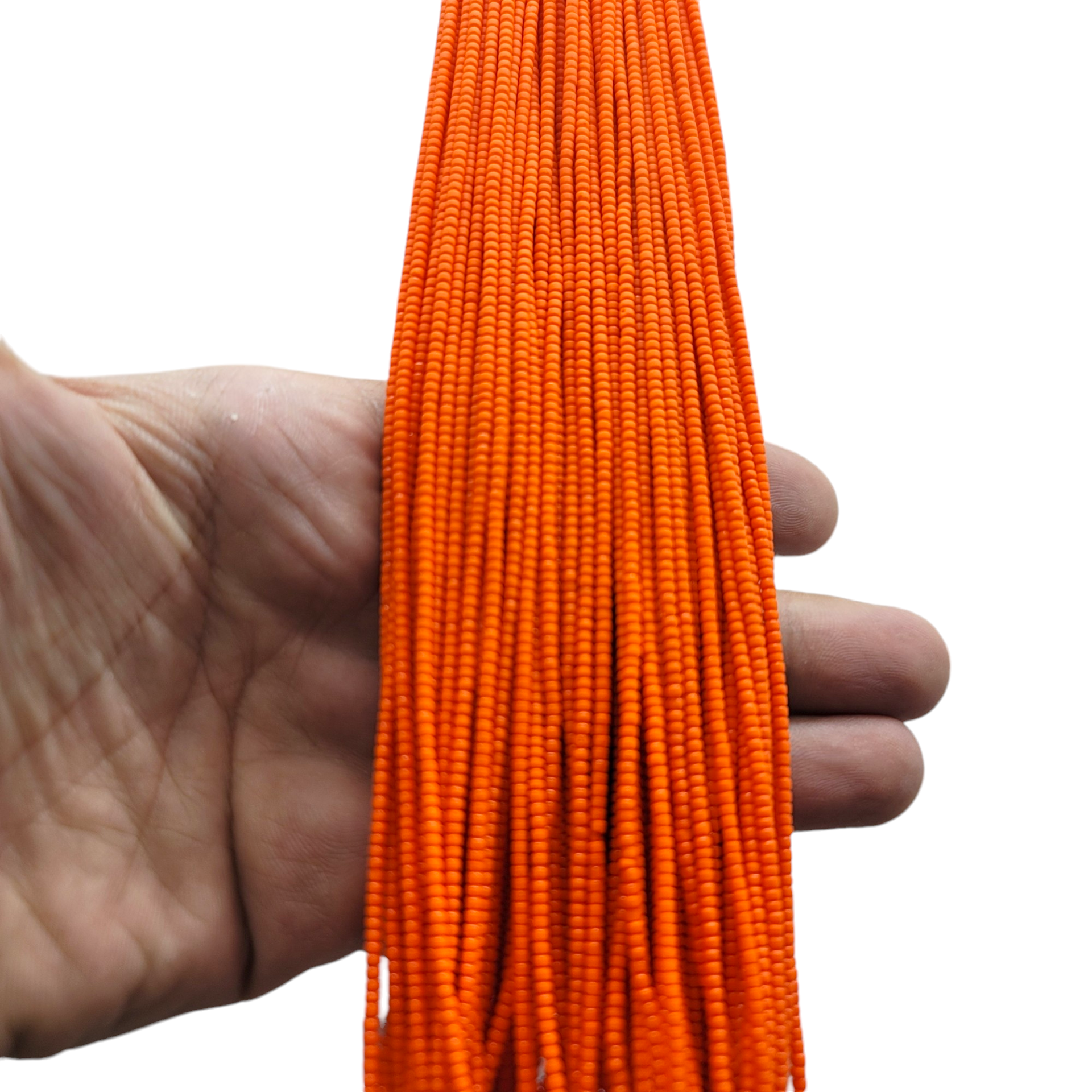 Afgan Boncuk Cam Turuncu Dizi 33cm