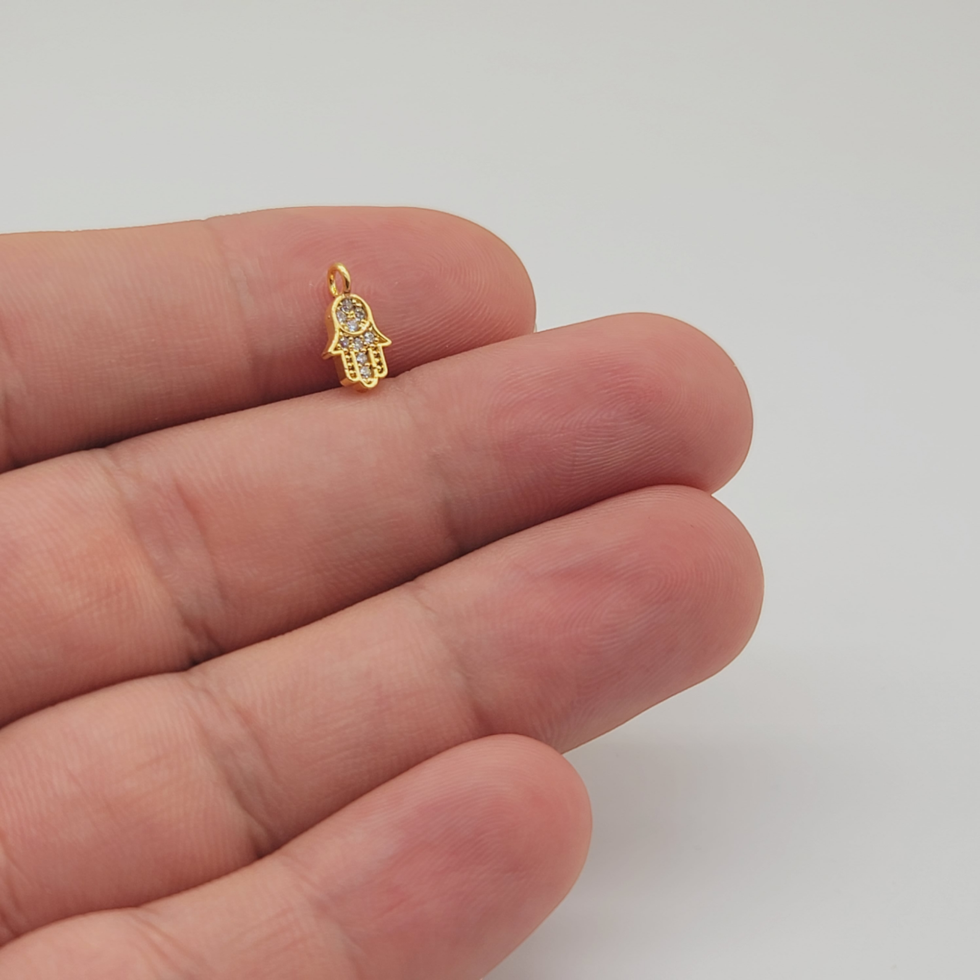 Altın Kap. Zirkon Taşlı Fatma Ana Eli