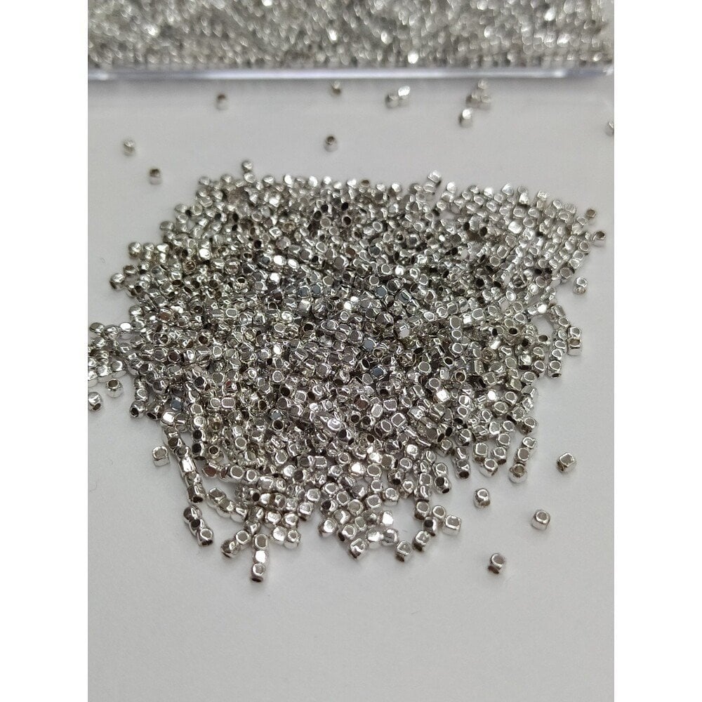 Metal Küp 2mm Gümüş 10gr 200 Adet