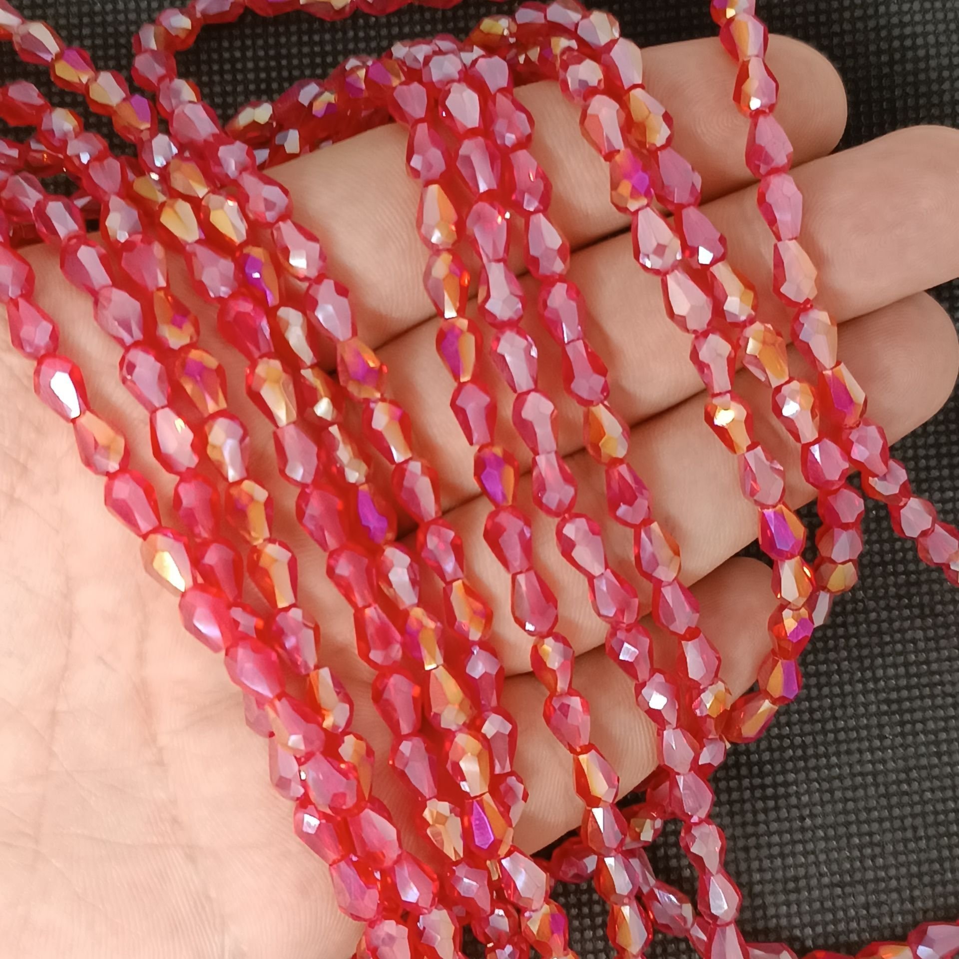 Damla Kristal Kırmızı Janjan Dizide 72 Adet