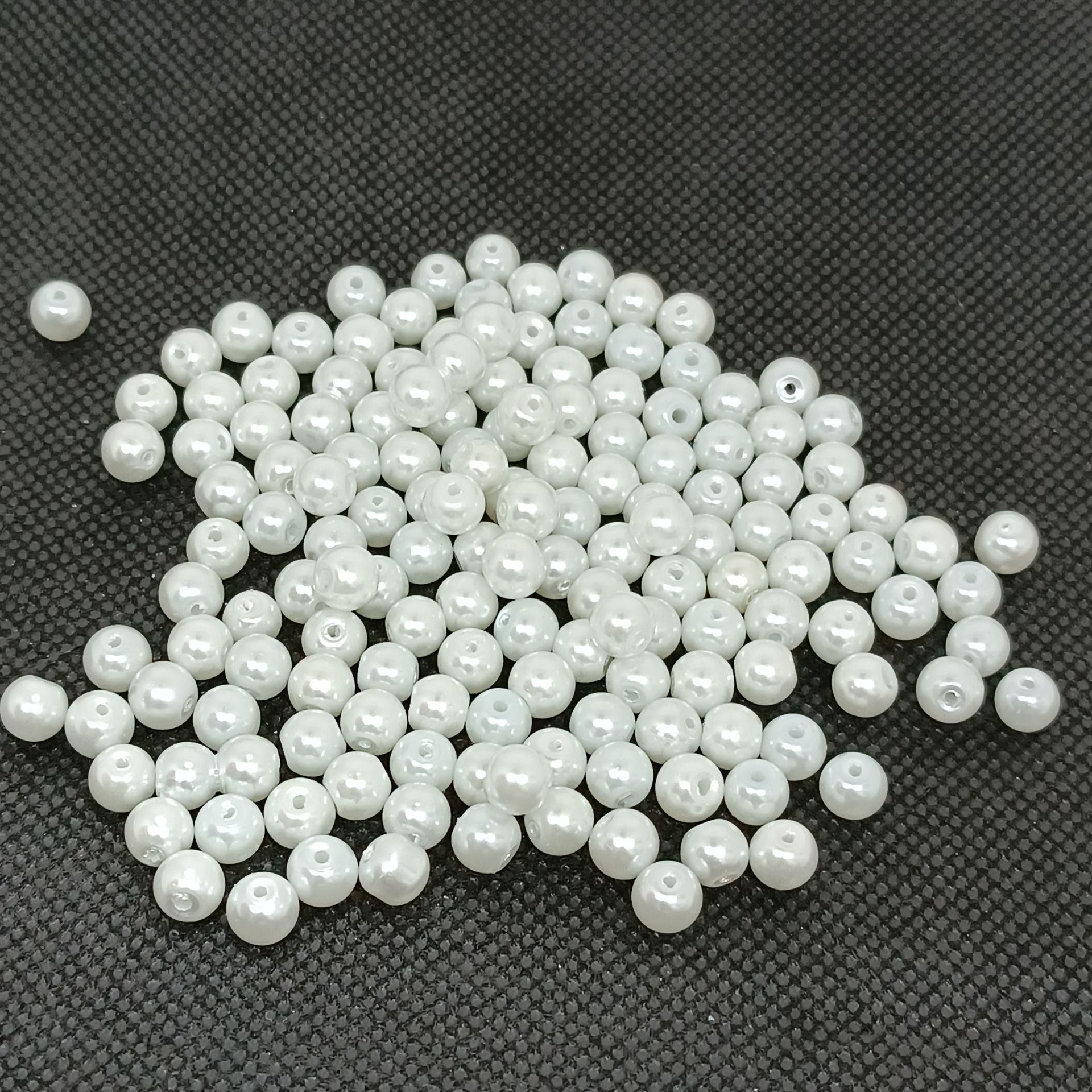 6mm Beyaz Cam İnci 50gr 170 Adet