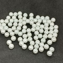 8mm Beyaz Cam İnci 50gr