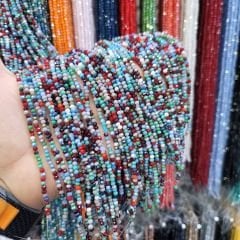 3MM Basık Mat Kristal Dizide 120-130 Adet Mix