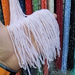 3MM Basık Mat Kristal Dizide 120-130 Adet Pembe