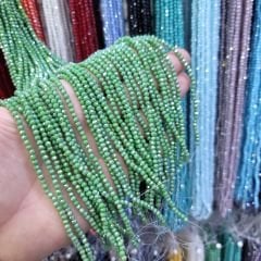 3MM Basık Mat Kristal Dizide 120-130 Adet Yeşil