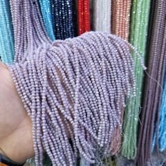3MM Basık Mat Kristal Dizide 120-130 Adet Lila