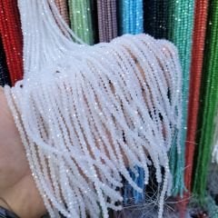 3MM Basık Mat Kristal Dizide 120-130 Adet Buzlu Beyaz