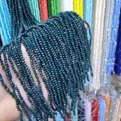 3MM Basık Mat Kristal Dizide 120-130 Adet Zümrüt Yeşili