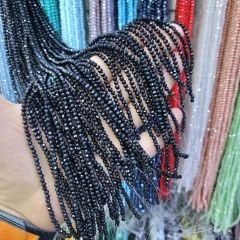 3MM Basık Mat Kristal Dizide 120-130 Adet Siyah