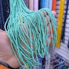 2MM Basık Mat Kristal Dizide 120-140 Adet Yeşil