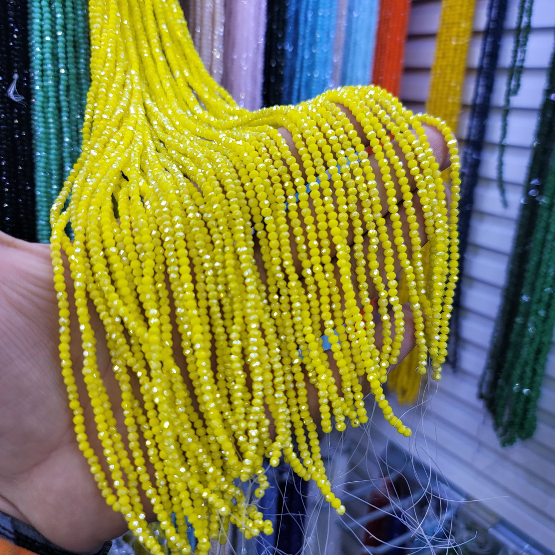 2MM Basık Mat Kristal Dizide 120-140 Adet Sarı