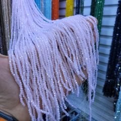 2MM Basık Mat Kristal Dizide 120-140 Adet Pembe