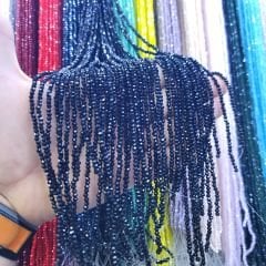 2MM Basık Mat Kristal Dizide 120-140 Adet Siyah