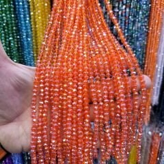 6MM Basık Kristal Dizide 85-100 Adet Turuncu