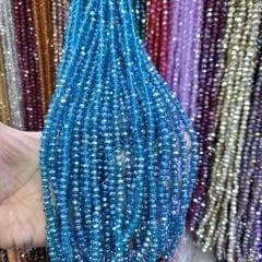 6MM Basık Kristal Dizide 85-100 Adet Mavi