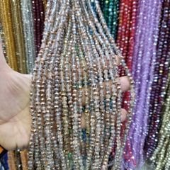 6MM Basık Kristal Dizide 85-100 Adet Çift Rose