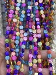 Parlak Renkli Sedef Dizi 35-40 CM 8mm yuvarlak
